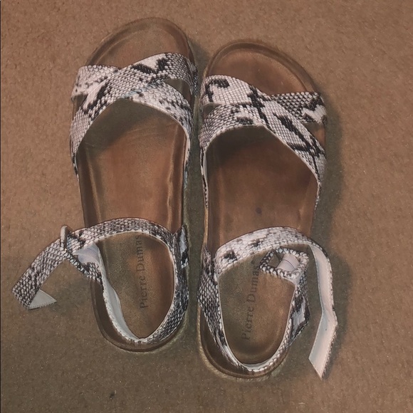 Pierre Dumas size 10 snakeskin platform sandals - Picture 4 of 8